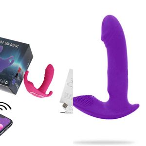 NXY Vibratörler Uygulama Kontrolü Giyilebilir Yapay Penis Vibratör G Spot Klitoris Stimülatörü Kelebek Titreşim Külot Yetişkin Oyuncak Kadınlar Için Orgazm Masturbator 1120