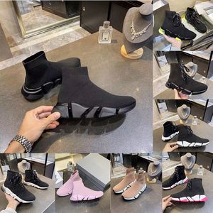 2023 Erkek Kadın Tasarımcılar Çorap Botları Ayakkabı Moda Kadın Çiftleri Hız 2.0 Spor Ayakkabı Üçlüler Siyah Açık Platform Çoraplar Günlük Sabah 011