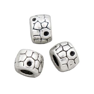 Alloy Diamante-Set Oval Stone Mönster Big Hole Pärlor Tibetansk Silver Loose Bead Passform European Charm Armband L1311 Smycken DIY För Fest och Present 96PCS / Lot 10x10x7.5 mm