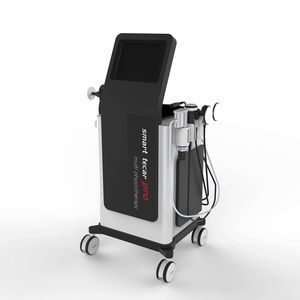 3 em 1 Equipamento de Fisioterapia Ultrassonografia Médica CET RET Tecar Shockwave Terapia Compressor de Ar Onda de choque para Dor Relief Treatment SmartCarwave Pro