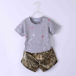 Vestiti estivi per bambini Top + Pantaloncini 2 pezzi Abbigliamento per ragazzi Kid Boy Set Baby 210528