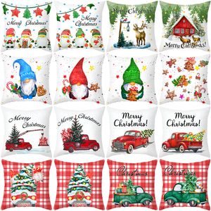 Christmas Cushion Cover Merry Xmas Decorations Home Cartoon Pillowcase Christmas Tree Elk Pillowcases w-01164