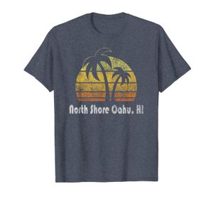 Ретро Северный берег Оаху Футболка Гавайская пляжная рубашка