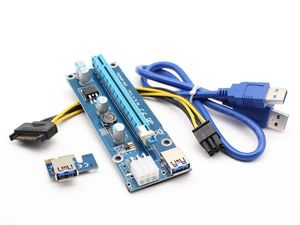 USB 3.0 PCI-E1X para 16X Extender Cable Cable Adaptadores Adaptadores SATA 15PIN-6PIN para cabos adaptadores de mineração Bitcoin