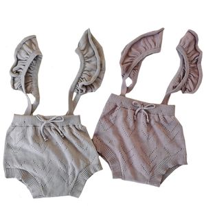 Born stickade kläder cutout varumärke jumpsuit höst tjejer rompers bomull spädbarn baby flicka romper 210417