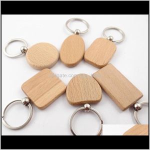 Fashion Accessories Drop Delivery 2021 Blank Wooden Key Chain Circle Keychains Can Personalised Laser Engraved With Any Mes Custom Name Ty6Gw