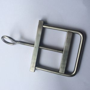 10pcs Stainless steel Ball Stretcher Adjustable nipple clamps Crusher Scrotum Fixture Testicular Torture Bondage Device