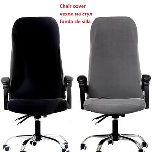 Modern Spandex Computer Chair Cover 100% Polyester Office Easy Washable Removeable Elastic Slipcover for Home 211116