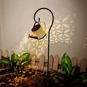Zonne energie gieter troosteloos waterdichte douche kunst led licht lantaarn voor buiten tuin gazon binnenplaats decoratie