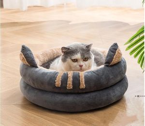 NEWDog Bed for Small Cat Washable Slip Resistant Bottom Round Super Soft Plush Puppy Beds 6 Colors Warming Pet Cushion RRD11550