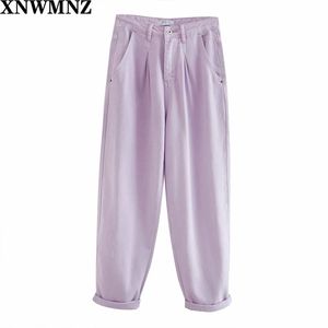 Hohe Taille Rosa Harem Hosen Lose Hosen Sommer Frauen Freizeit Koreanischen Stil Streetwear 210520