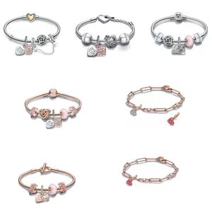 Set di braccialetti originali Pan per la festa della mamma in argento sterling 925, adatti per gioielli di moda fai da te con perline