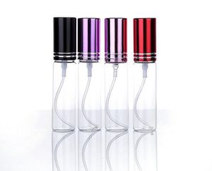 100 stücke MINI 10 ml metall Leere Glas Parfüm Nachfüllbare Flasche Spray Parfüme Zerstäuber Flaschen 10 farben Großhandel