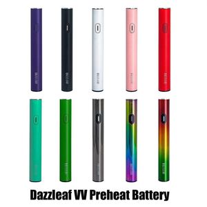 100% Original Dazzleaf VV Preheating Battery 380mAh Preheat Vape Pen kit For 510 Thread Glass Cartridge Dab Concentrate Vaporizer Cartsa42