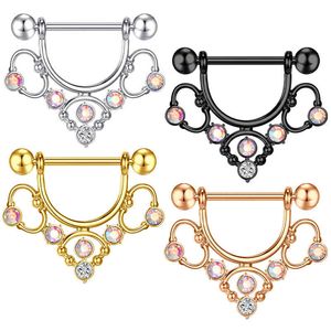 1 Pairs Stainless Steel Nipple Tongue Ring Piercing Body Jewelry Barbell CZ Lace diamonds Rings for Women Girls