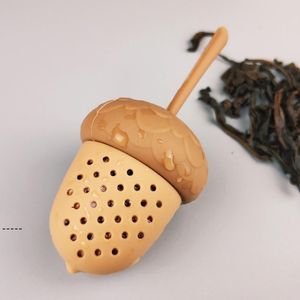 Newpine Cones Silicone Tea Infusers Loose Leaf Cute Siler Deal Apple Herb Läckfilter Teaware Köksverktyg RRE11646