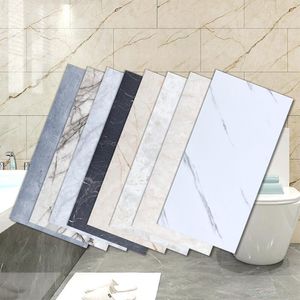 Wall Stickers Self Adhesive Marble Tile Wallpapers Bathroom Thickening PVC Waterproof Kitchen Living Room Background Floor Panel