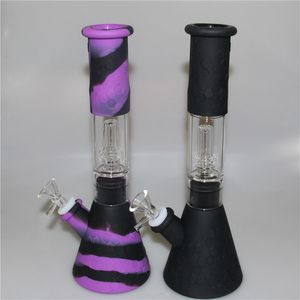 Silikon Bong Water Pipes Hookah Silicon Oil Rigs Mini Bubbler Bongs Hookahs Free Glass Bowl Dabber Tools