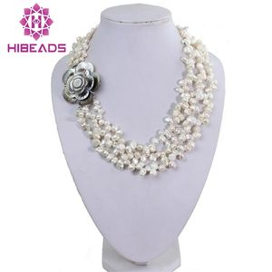 Wiedergeborene Perlen großhandel-3 stränge charmant keshi weiß reborn schmuck party pearl halskette fp026