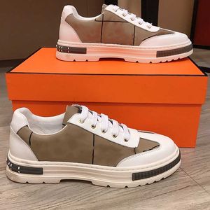 designer spring and summer casual shoes fashion trend outdoor mens sports comfortable leather high quality flat shoess deodorant wear resistant size 38-44