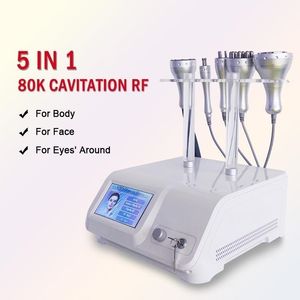 2021 professionell 5 in 1 Abnehmmaschine RF 80k / 80k Ultraschallkavitation Vakuumfunkfrequenz Gewichtsreduzierung