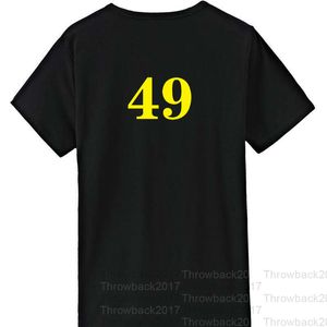 No49 Black II Koszulka T-shirt pamiątka Wykwintna haft wysokiej jakości tkaniny oddychające wchłanianie potprofesji produkcji