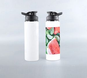 DHL30pcs 750ML Water Bottles Sublimation DIY White Blank Personal Aluminium Hiking Sport Drink Cup