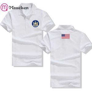 Wholesale team usa shirts for sale - Group buy 2021 US States Flag American New York Polo T Shirts Men Short Sleeve Printed Country Cotton Nation Team Flag USA T shirts H0913