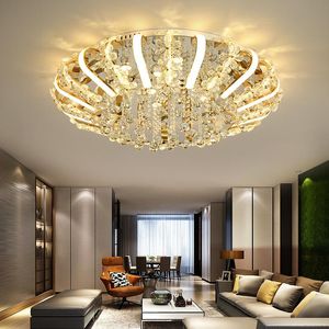 Crystal Chandelier Cherry Blossoms Stepless Dimming Luxury Chandeliers Ceiling Lamp For Living Room Dining Home Decoration
