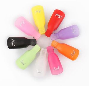 2021 Kunststoff Nail Art Soak Off Cap Clip UV Gel Nagellackentferner Wrap Tool Tipps für Finger 10 Teile/satz 11 Farben Greem Pink