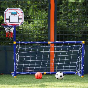 Outdoor Sports Kids Football Goal Boys Soccer Toy Mini Basketball Children Basketball Hoop Training Practice Toys