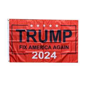 Trump Fix America opnieuw rode vlag sterren levendige kleur uv fade resistent dubbele gestikte decoratie banner x150cm digitale print groothandel