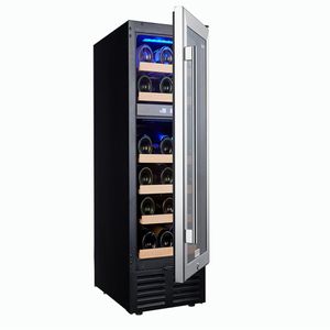 Wholesale SOTOLA 15 Inch Wine Cooler Refrigerators 28 Bottle Fast Cooling Low Noise Wine Fridge with Professional Compressor Stainless Steel a11