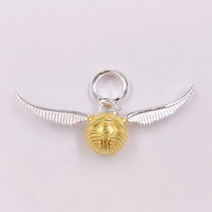 Hot charms hippie jewelry making Hary Poter Golden Snitch 925 Sterling silver couples bracelets for women men girls boys bangle pendant birthday gift WB0004-SC