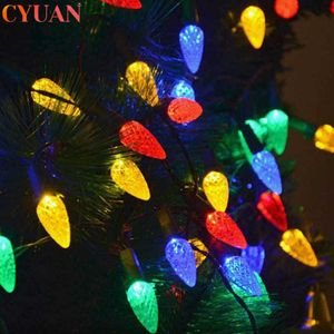 2m 20 LED Choinka Dekoracje Ozdoby Ozdoby Światła Xmas Home Decor Multicolor String Lights Garland Boże Narodzenie Decor Kerst Noel