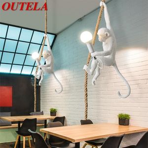 Pendant Lamps OUTELA Lights Contemporary Creative Novel Monkey Shape Decorative For Home Dinning Room