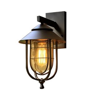 Outdoor Wall Lampy Antyczne Światło Wodoodporna Vintage Lampa przemysłowa Gruba Szklana Wybuchoszczelna Wilgotność Retro