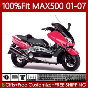 OEM Bodys for Yamaha TMAX500 MAX-500 TMAX-500 2001 2002 2005 2005 2005 2005 2005 2005 2007 2007 2007 109NO.75 T-MAX500 TMAX MAX 500 T Max500 Red Black 01 02 03 04 05 05 07 07 Injection Flating