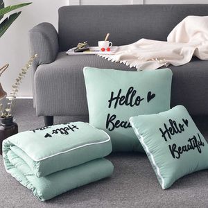 1 Sztuka Ciepła Koc Poduszka Rzuć Poduszka Składana Kołdra dla samolotu Podróży Sofa Samochód Support Lumbar Decoration 210716