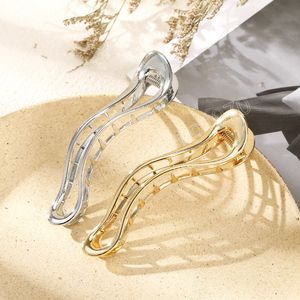 11cm Alloy Hair Clip Toothed Non-slip Barrettes Hairpins For Women Ponytail Headwear Hairgrips Accessories