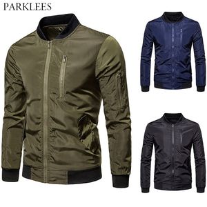 Armé Green Militar Män Bomber Jacka Höst Mens Jackor och Coats Fashion Casual Streetwear Jacka för män Ropa de Hombre 2xL 210524