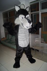 Real Picture Ferocious Wolf Mascot Traje Fantasia Vestido Para O Halloween Carnaval Party Support Customization