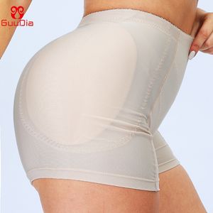 Guudia Flyttbara kuddar Kvinnors Hip Butt Lifter Boy Shorts Svamp Padded Body Shaper Enhancer Control Panties Push Up