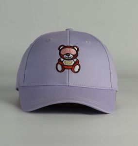 4 시즌 남성 여성 디자이너 모자 패션 야구 모자 곰 패턴 편지 수 놓은 태양 모자 casquette 모자 4 색