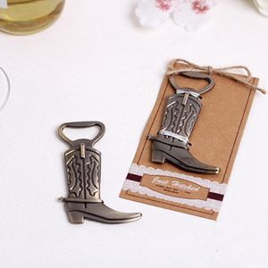 Creative Hitched Cowboy Boot Bottle Opener för västerländska födelsedag Bridal bröllop favoriserar och festgåvor