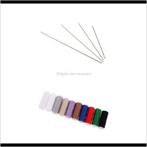 Notions Tools Apparel Drop Delivery 2021 4 Pieces Steel Hand Long Needles 1012Dot51517Dot5Cm10 Colors Jeans Thread For Sewing Dolls Mending U