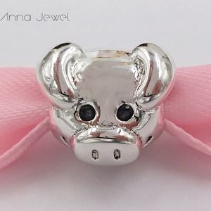 DIY charms koraliki do tworzenia biżuterii zestaw Playful Pig Birthstone pandora 925 srebro długie kamienne bransoletki kobiety bransoletka łańcuch naszyjnik prezenty urodzinowe ﾠ791746