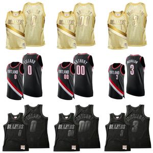 Maglie da basket cucite su misura Maglia Damian 0 Lillard Carmelo 00 Anthony 3 McCollum Mitchell Ness 2020-21 Hardwoods Classics retrò Uomo donna e gioventù S-6XL