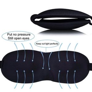 3D Sleep Maska Naturalne Sleeping Oko Maska Eyeshade Pokrywa Shade Eye Patch Kobiety Mężczyźni Miękkie Przenośne opaski naczynia Podróży Eyepatch DHL