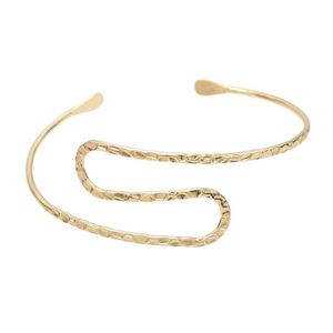 Unico colore oro Egitto Swirl Snake Arm Cuff Armlet Armband Big Wide Bangle Bracciale Cuff Gioielli indiani Pulseiras Donna Uomo Q0719